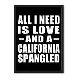 All I Need Is Love And A California Spangled - Portrait Frame Photo Tile