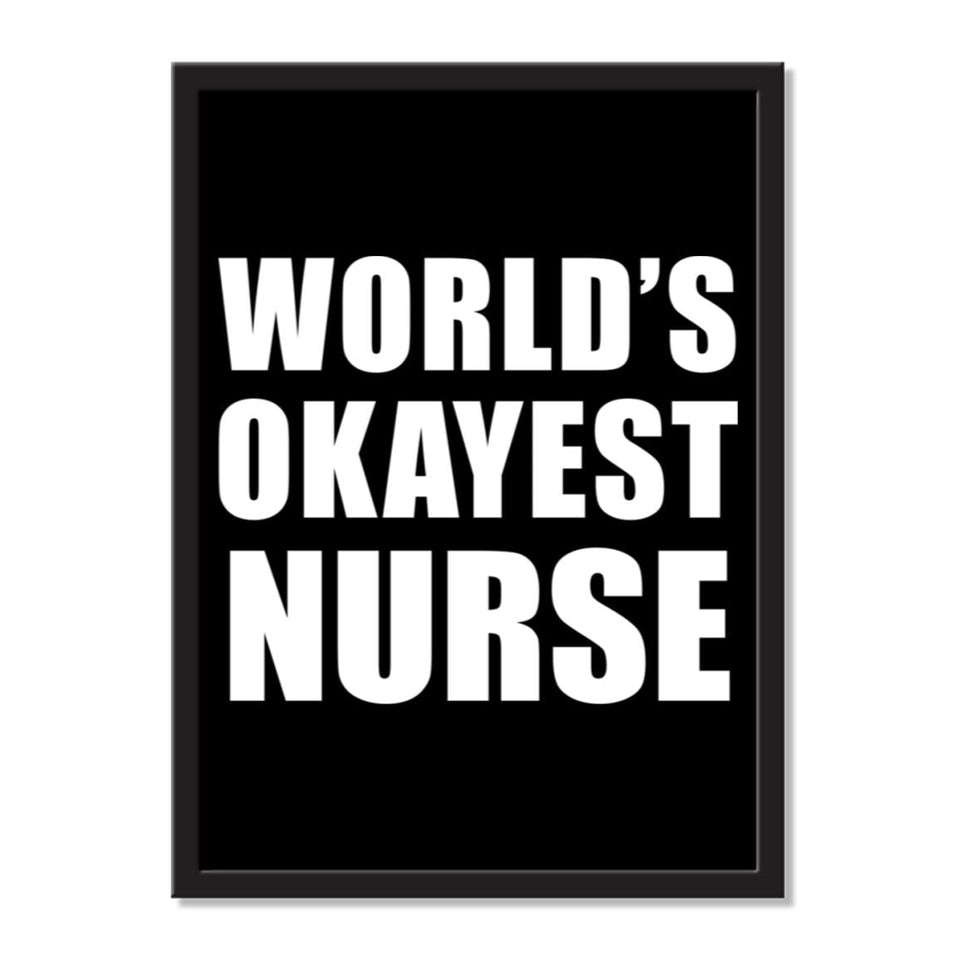 World's Okayest Nurse - Portrait Frame Photo Tile