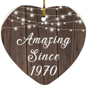 Amazing Since 1970 SUBORNH Heart Ornament