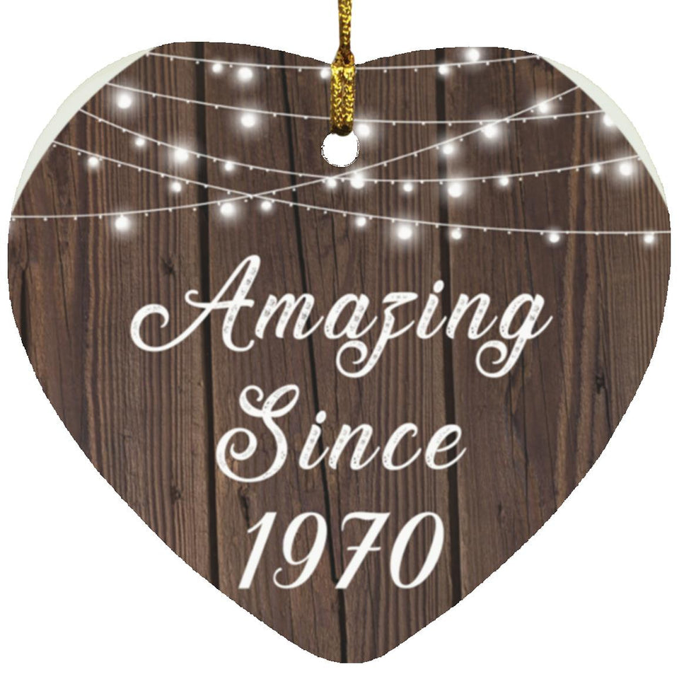 Amazing Since 1970 SUBORNH Heart Ornament