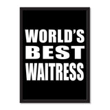 World's Best Waitress - Portrait Frame Photo Tile