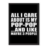 All I Care About Is My Pop-Pop And Like Maybe 3 People - Portrait Frame Photo Tile