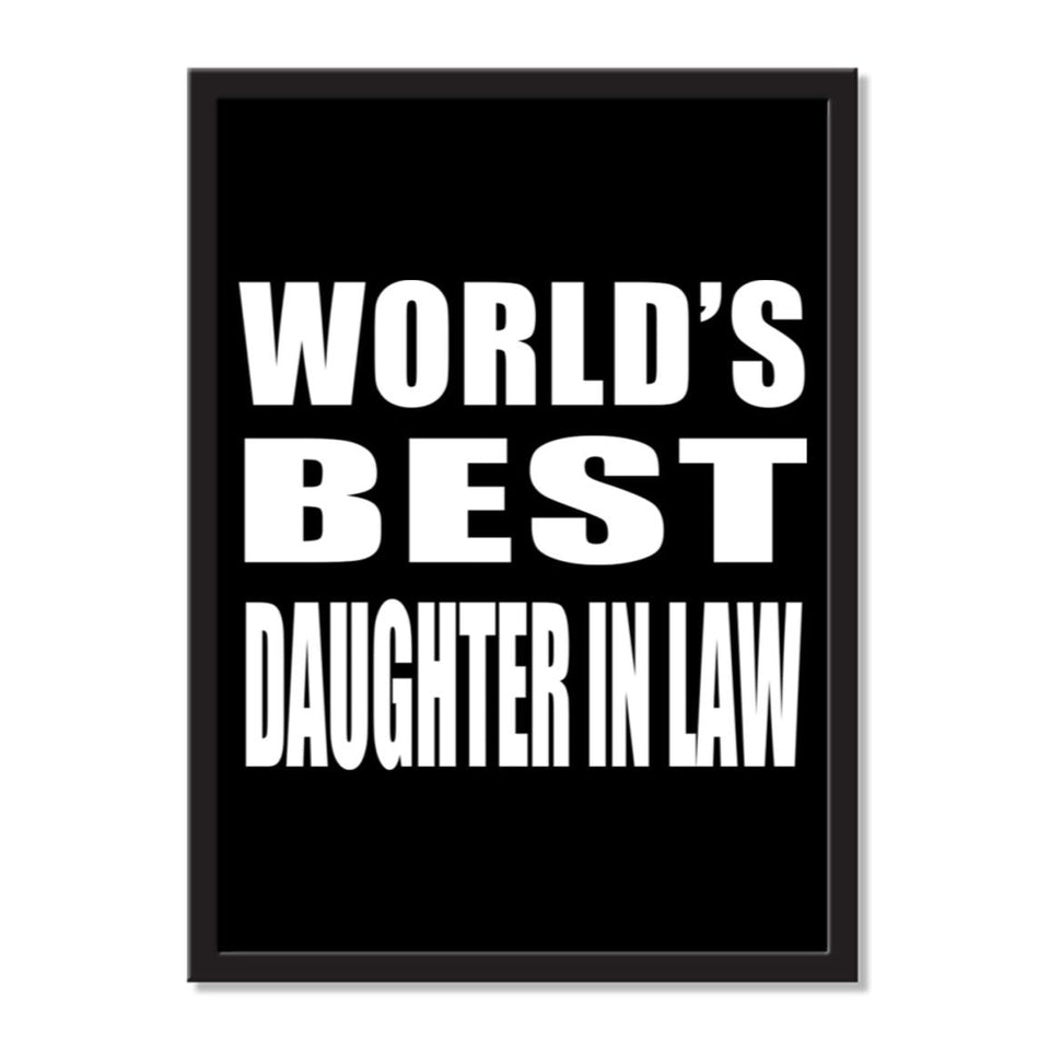 World's Best Daughter In Law - Portrait Frame Photo Tile