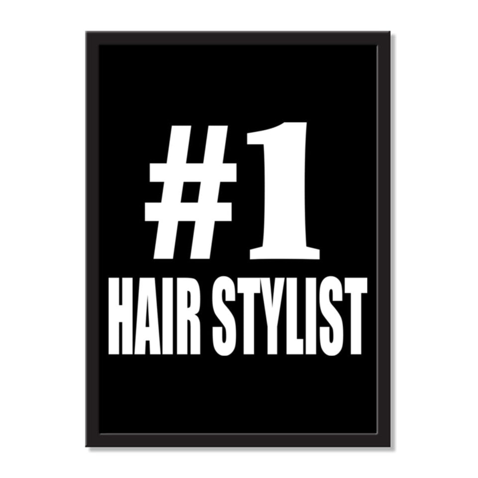 Number One #1 Hair Stylist - Portrait Frame Photo Tile