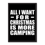 All I Want For Christmas Is More Camping - Portrait Frame Photo Tile