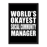 World's Okayest Social Community Manager - Portrait Frame Photo Tile