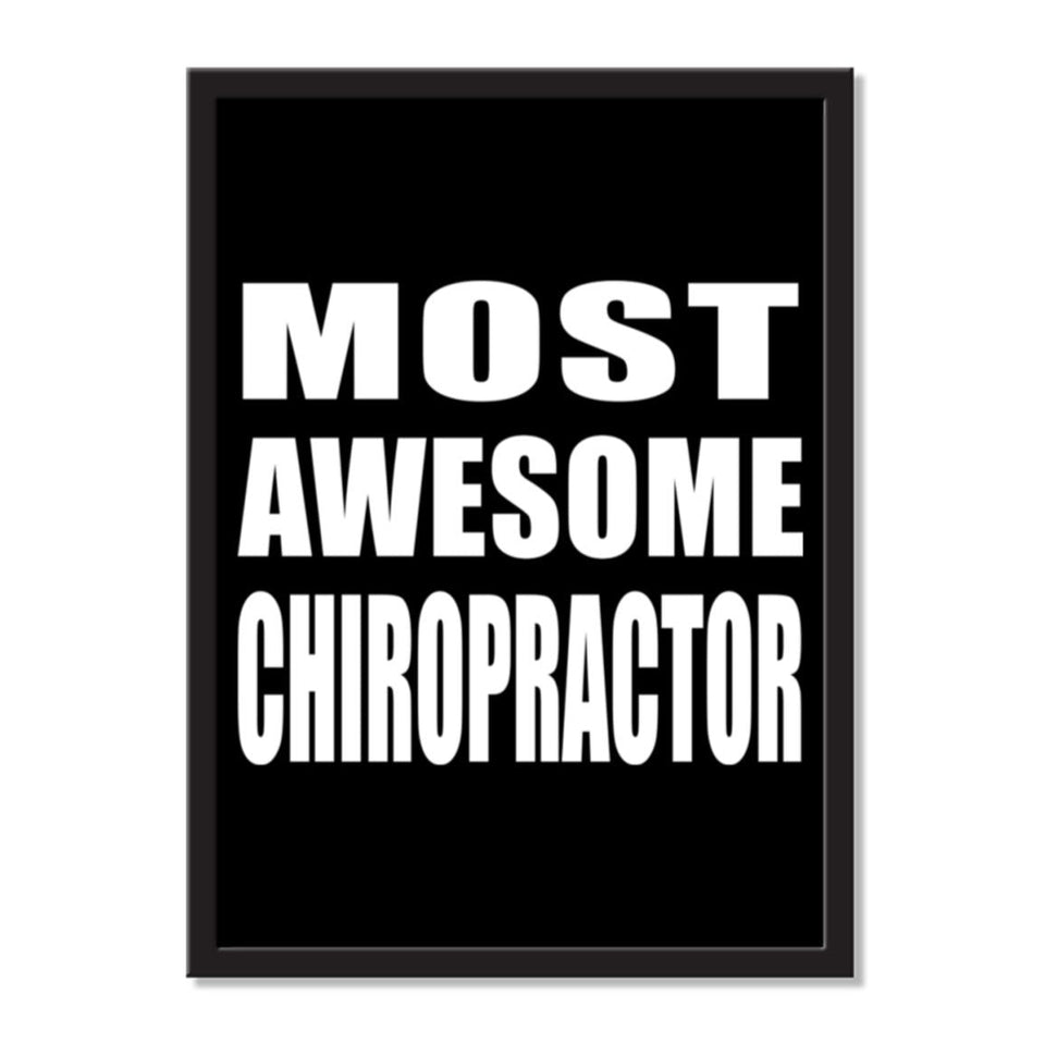 Most Awesome Chiropractor - Portrait Frame Photo Tile