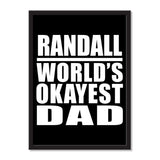 Randall World's Okayest Dad - Portrait Frame Photo Tile