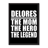 Delores The Mom The Hero The Legend - Portrait Frame Photo Tile