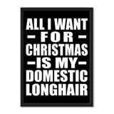 All I Want For Christmas Is My Domestic Longhair - Portrait Frame Photo Tile