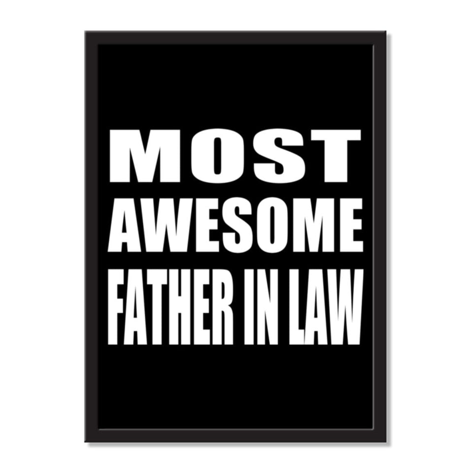 Most Awesome Father In Law - Portrait Frame Photo Tile
