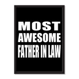Most Awesome Father In Law - Portrait Frame Photo Tile