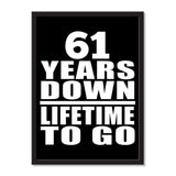 61 Years Down Lifetime To Go - Portrait Frame Photo Tile