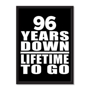96 Years Down Lifetime To Go - Portrait Frame Photo Tile