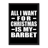 All I Want For Christmas Is My Barbet - Portrait Frame Photo Tile