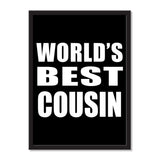 World's Best Cousin - Portrait Frame Photo Tile