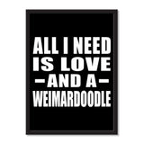 All I Need Is Love And A Weimardoodle - Portrait Frame Photo Tile