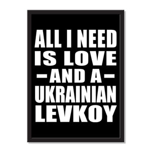 All I Need Is Love And A Ukrainian Levkoy - Portrait Frame Photo Tile