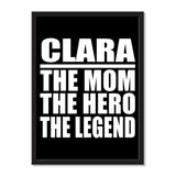 Clara The Mom The Hero The Legend - Portrait Frame Photo Tile