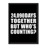 66th Anniversary 24,090 Days Together But Who's Counting - Portrait Frame Photo Tile