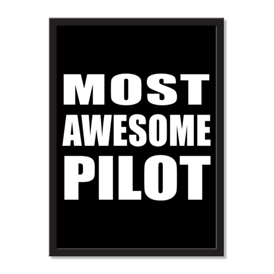 Most Awesome Pilot - Portrait Frame Photo Tile