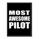 Most Awesome Pilot - Portrait Frame Photo Tile