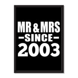 Mr & Mrs Since 2003 - Portrait Frame Photo Tile