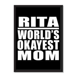 Rita World's Okayest Mom - Portrait Frame Photo Tile