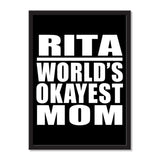 Rita World's Okayest Mom - Portrait Frame Photo Tile