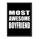Most Awesome Boyfriend - Portrait Frame Photo Tile