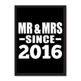 Mr & Mrs Since 2016 - Portrait Frame Photo Tile