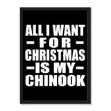 All I Want For Christmas Is My Chinook - Portrait Frame Photo Tile