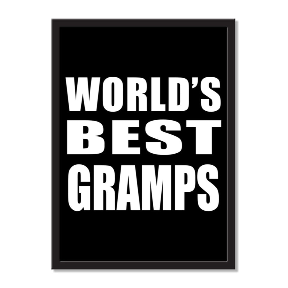 World's Best Gramps - Portrait Frame Photo Tile