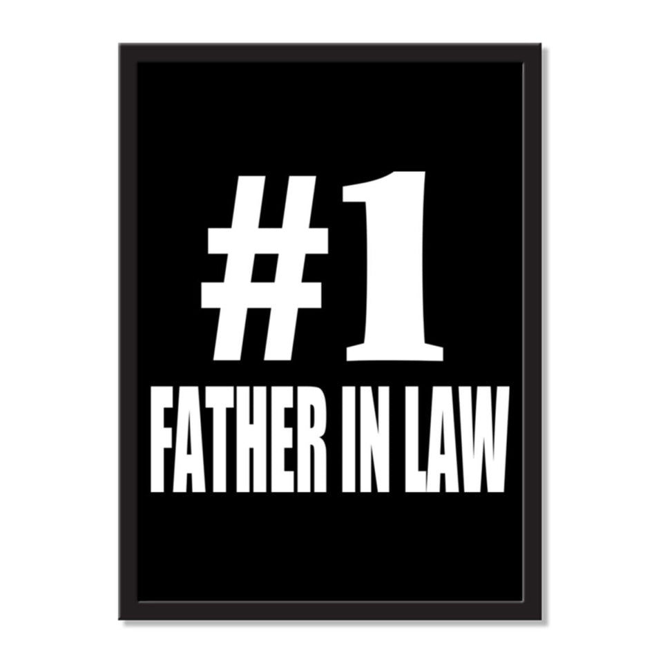 Number One #1 Father In Law - Portrait Frame Photo Tile