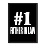 Number One #1 Father In Law - Portrait Frame Photo Tile