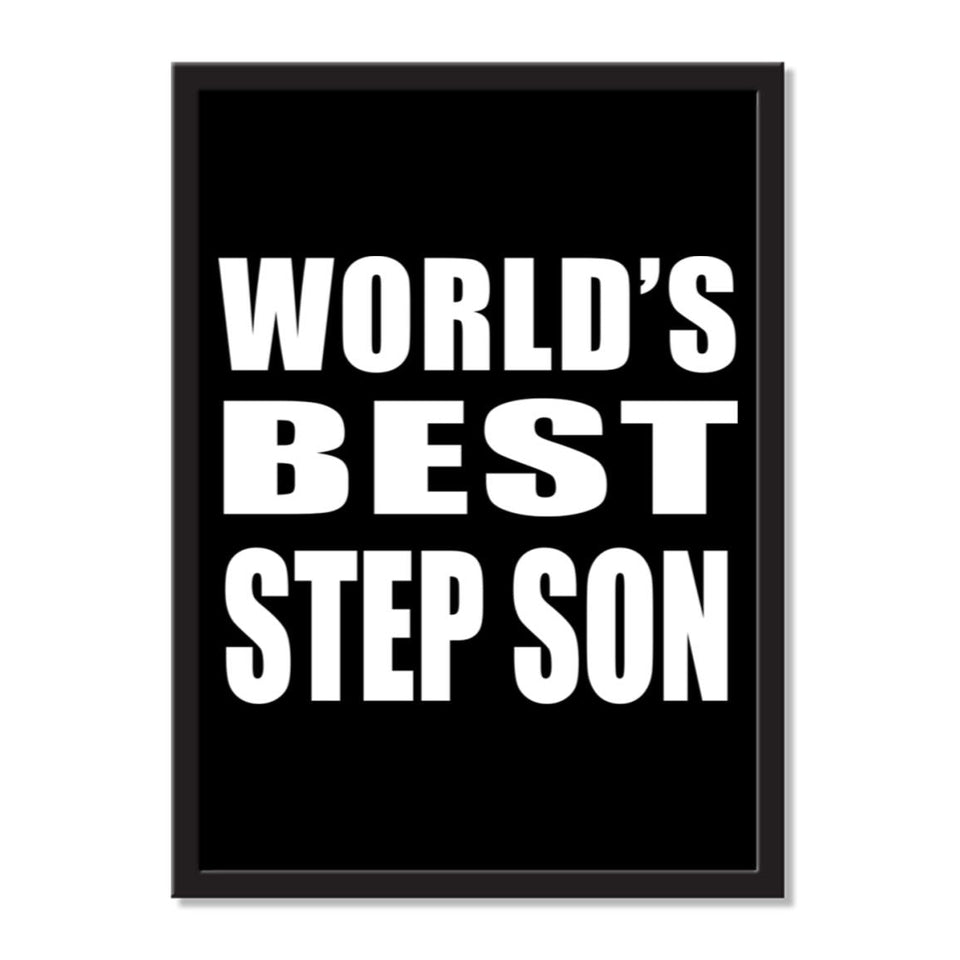 World's Best Step Son - Portrait Frame Photo Tile