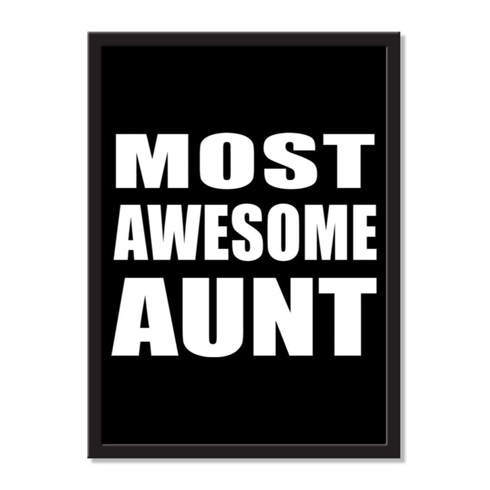 Most Awesome Aunt - Portrait Frame Photo Tile