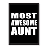 Most Awesome Aunt - Portrait Frame Photo Tile