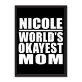 Nicole World's Okayest Mom - Portrait Frame Photo Tile