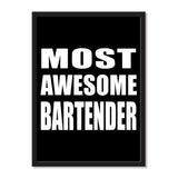 Most Awesome Bartender - Portrait Frame Photo Tile