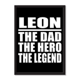 Leon The Dad The Hero The Legend - Portrait Frame Photo Tile