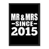 Mr & Mrs Since 2015 - Portrait Frame Photo Tile