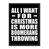 All I Want For Christmas Is More Boomerang Throwing - Portrait Frame Photo Tile