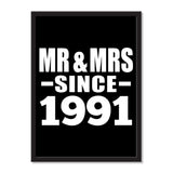 Mr & Mrs Since 1991 - Portrait Frame Photo Tile