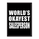 World's Okayest Salesperson - Portrait Frame Photo Tile
