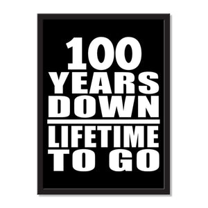 100 Years Down Lifetime To Go - Portrait Frame Photo Tile