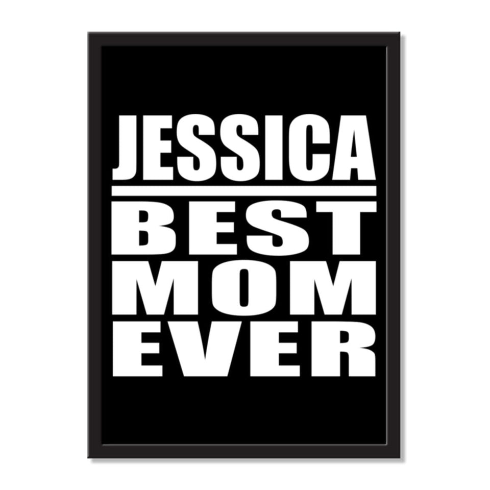 Jessica Best Mom Ever - Portrait Frame Photo Tile