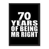70 Years Of Being Mr Right - Portrait Frame Photo Tile