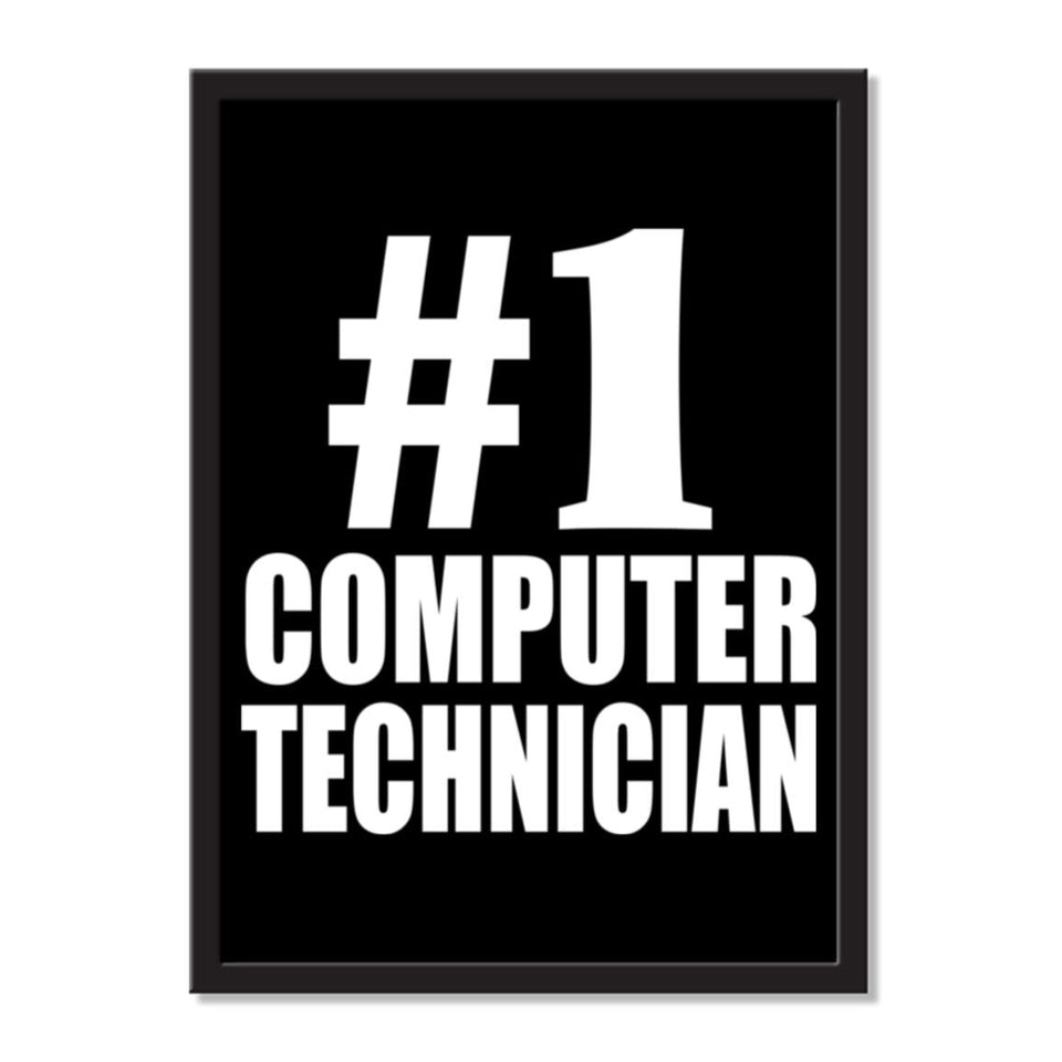 Number One #1 Computer Technician - Portrait Frame Photo Tile