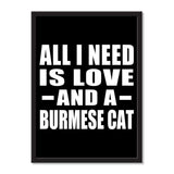 All I Need Is Love And A Burmese Cat - Portrait Frame Photo Tile